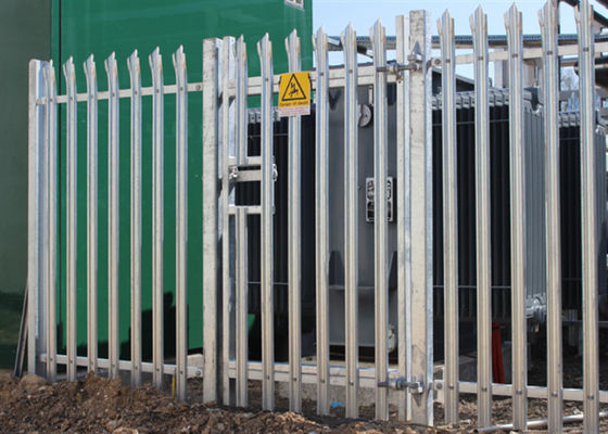 डब्ल्यू पीले सुरक्षा जस्ती स्टील Palisade बाड़ 1.8 मीटर काटा लोहा उद्यान