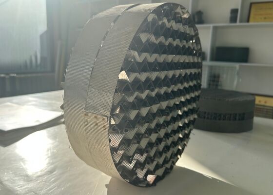 SS304 316L डिस्टिलिंग के लिए धातु संरचित पैकिंग 500Y/700Y